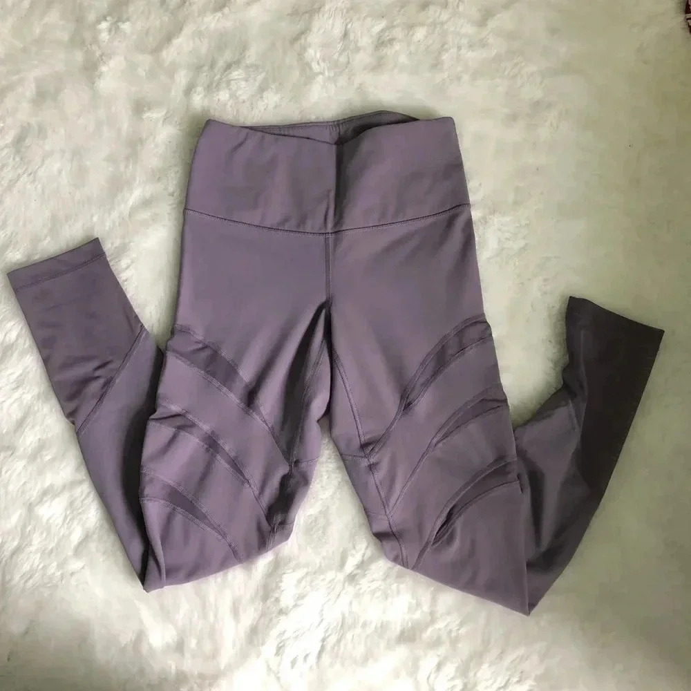 YOGALICIOUS | purple sheer yoga pants - Picture 4 of 4